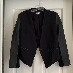 Helmet Lang Black Blazer with Leather